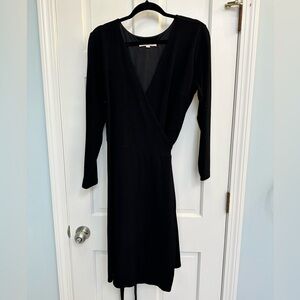 Loft Plus 16 Black Wrap Dress